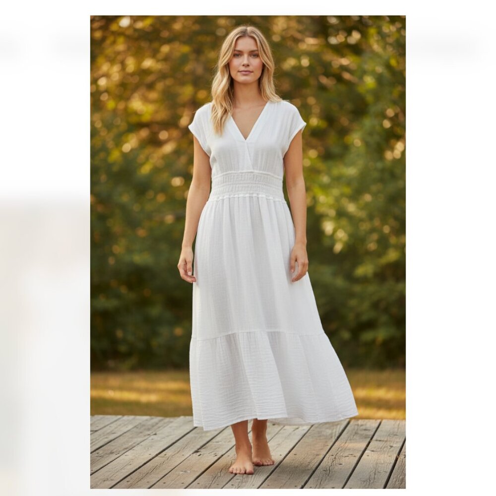 NWT Joe's Gauze Maxi Dress Large, IVORY Large